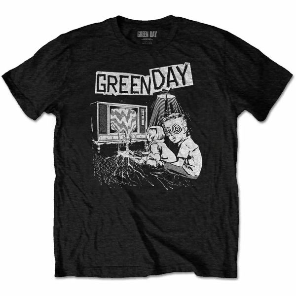 green day tv wasteland licensed t-shirt man, White;black