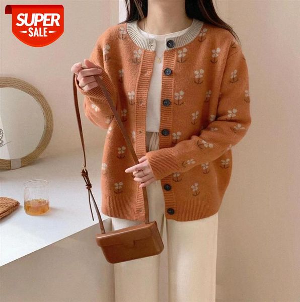 110161 color matching round neck small flower jacquard embroidery single-breasted knitted cardigan long-sleeved sweater coat jacket wo #gt5u, Black;gray
110161 color matching round neck small flower jacquard embroidery single-breasted knitted cardigan long-sleeved sweater coat jacket wo #gt5u, Black;gray