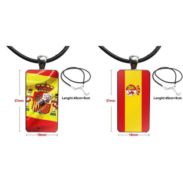 pendant necklaces for gift bright spain flag national emblem glass necklace handmade half rectangle, Silver
pendant necklaces for gift bright spain flag national emblem glass necklace handmade half rectangle, Silver