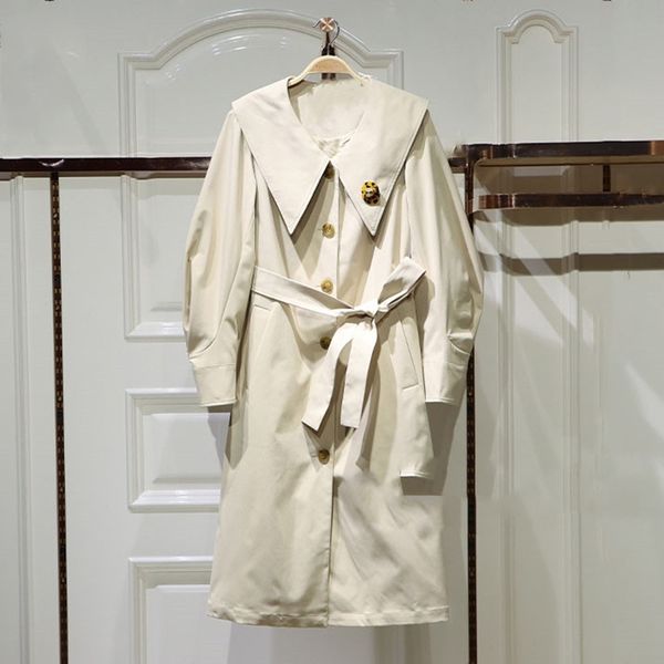 yfl2021 autumn new women's elegant large lapel windbreaker casual loose waist jacket a1beb3697, Tan;black
yfl2021 autumn new women's elegant large lapel windbreaker casual loose waist jacket a1beb3697, Tan;black