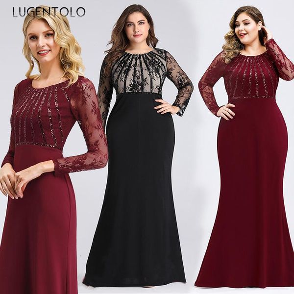 casual dresses lugentolo plus size party dress women high waist round neck long sleeve lace fishtail summer fashion womens, Black;gray
casual dresses lugentolo plus size party dress women high waist round neck long sleeve lace fishtail summer fashion womens, Black;gray