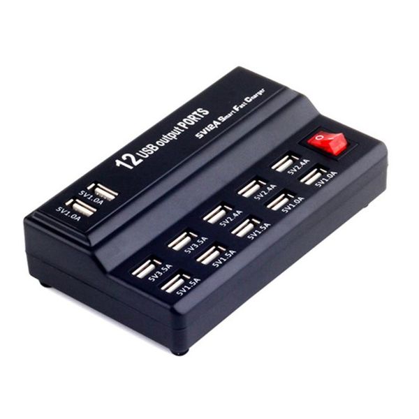 hubs high speed 12 ports usb hub ac to dc power socket charging station travel charger for phones pad tablet
hubs high speed 12 ports usb hub ac to dc power socket charging station travel charger for phones pad tablet