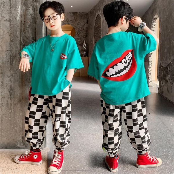 teen boys clothing set summer fashion korean cartoon print short sleeve t shirt and plaid shorts 2pcs cool kids casual, White
teen boys clothing set summer fashion korean cartoon print short sleeve t shirt and plaid shorts 2pcs cool kids casual, White