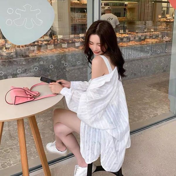 women's blouses & shirts 2021 summer korean style women turn-down collar long sleeve blouse cotton jacquard weave single breasted casua, White
women's blouses & shirts 2021 summer korean style women turn-down collar long sleeve blouse cotton jacquard weave single breasted casua, White