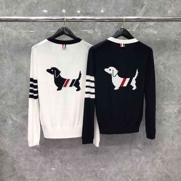 women's jackets tb thom women's fashion brand sweater, v-neck tight cotton wool clothing, dog pattern, casual coat, spring and aut, Black;brown
women's jackets tb thom women's fashion brand sweater, v-neck tight cotton wool clothing, dog pattern, casual coat, spring and aut, Black;brown