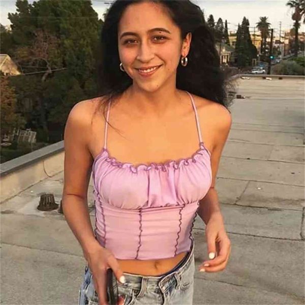 foridol ruffle purple cami crop women backless ruched black crop camisole chic streetwear elastic basic summer 210415, White
foridol ruffle purple cami crop women backless ruched black crop camisole chic streetwear elastic basic summer 210415, White