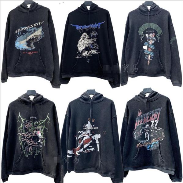 men's hoodies & sweatshirts represent vintage washed hoodie print heavy fabric 1:1 oversized sweatshirt street streetwear, Black
men's hoodies & sweatshirts represent vintage washed hoodie print heavy fabric 1:1 oversized sweatshirt street streetwear, Black