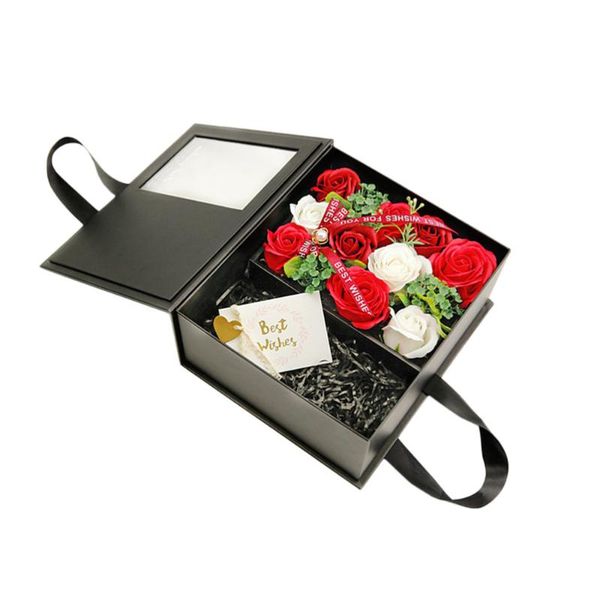 gift wrap 1pcs soap rose box lifelike heart shape flowers fine valentine day for girlfriends(black)
gift wrap 1pcs soap rose box lifelike heart shape flowers fine valentine day for girlfriends(black)