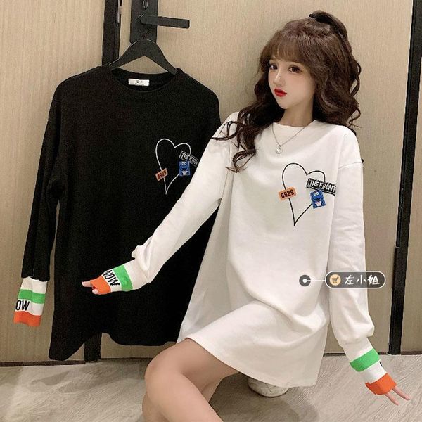 spring and autumn 2021 style sanded white body long-sleeved t-shirt women's mid-length loose bottoming shirt
spring and autumn 2021 style sanded white body long-sleeved t-shirt women's mid-length loose bottoming shirt