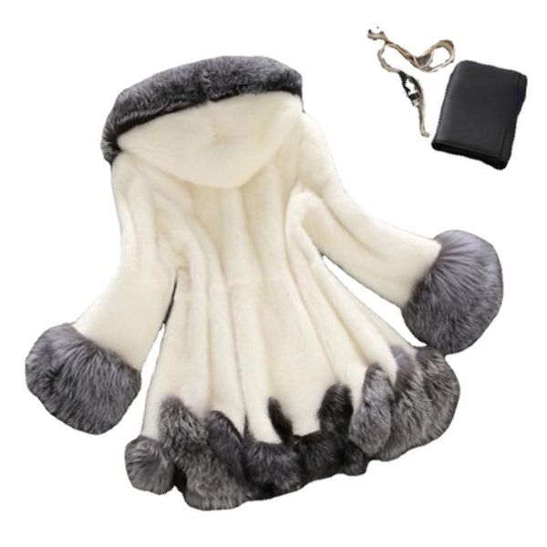 women's fur & faux imitation artificial women white hair mink winter hooded coat street elegant temperament autumn fashion, Black
women's fur & faux imitation artificial women white hair mink winter hooded coat street elegant temperament autumn fashion, Black