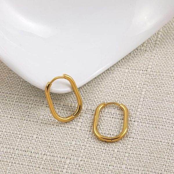 hoop & huggie minimalist geometric ellipse thin earrings for women fashion simple stainless steel gold o shaped jewelry gifts, Golden;silver
hoop & huggie minimalist geometric ellipse thin earrings for women fashion simple stainless steel gold o shaped jewelry gifts, Golden;silver
