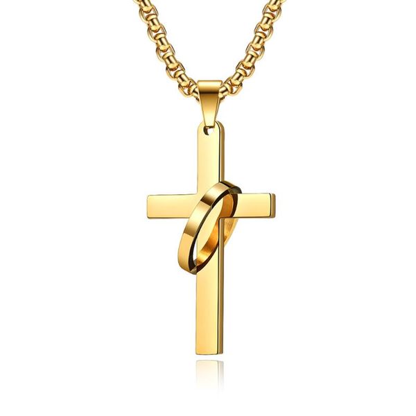 pendant necklaces personality hip hop hipster black color cross circle stainless steel chain punk clothes men's accessories gift for, Silver
pendant necklaces personality hip hop hipster black color cross circle stainless steel chain punk clothes men's accessories gift for, Silver