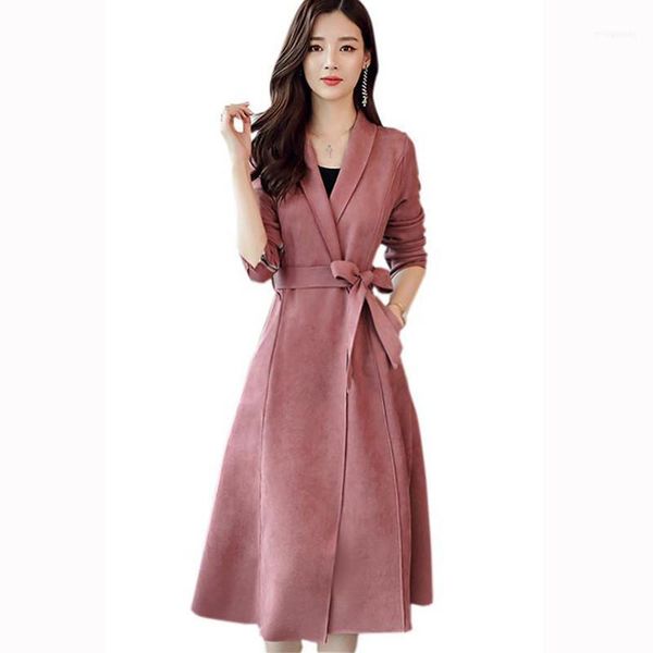 women's trench coats women suede coat abrigos mujer windbreaker lace up cardigan overcoat elegant long trench1, Tan;black
women's trench coats women suede coat abrigos mujer windbreaker lace up cardigan overcoat elegant long trench1, Tan;black