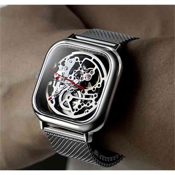 ciga design mechanical watch skeleton 316 stainless steel auto-winding full hollow wrist, Slivery;brown
ciga design mechanical watch skeleton 316 stainless steel auto-winding full hollow wrist, Slivery;brown