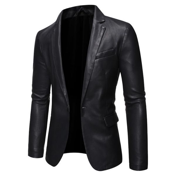 men's jackets 2021 style casual pure color v collar business slim suit leather coat one-button full faux, Black;brown
men's jackets 2021 style casual pure color v collar business slim suit leather coat one-button full faux, Black;brown