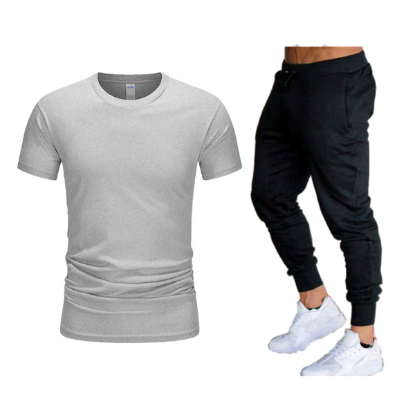 men's tracksuits casual sportswear summer suit jogging fitness t-shirt + pants 2-piece set mens, Gray
men's tracksuits casual sportswear summer suit jogging fitness t-shirt + pants 2-piece set mens, Gray