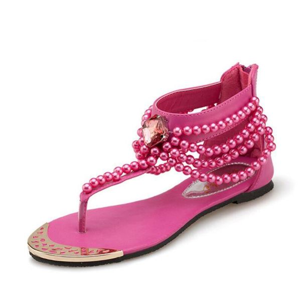 pearl beading bohemia sandals women metal head gladiator big rhinestone decoration sandalia feminina c229, Black
pearl beading bohemia sandals women metal head gladiator big rhinestone decoration sandalia feminina c229, Black