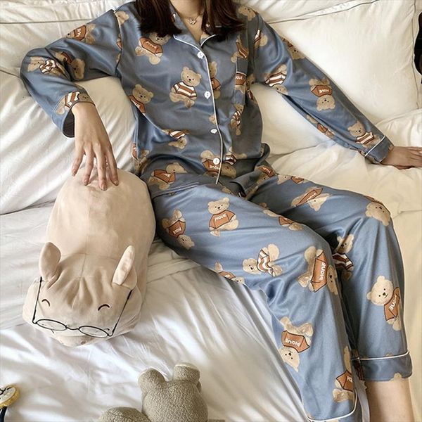 heflashor silk pajamas set womens sleepwears nightwear long sleeve home clothes for women sleeping shirt wear, Black;red
heflashor silk pajamas set womens sleepwears nightwear long sleeve home clothes for women sleeping shirt wear, Black;red