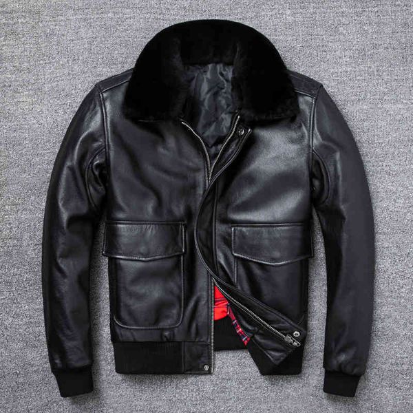 men's leather & faux air force flight jacket fur collar genuine layer cow men black and brown coat winter bomber kb48
men's leather & faux air force flight jacket fur collar genuine layer cow men black and brown coat winter bomber kb48