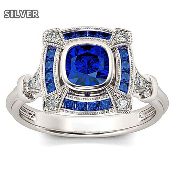cluster rings hollow epoxy blue circle ring 925 silver crystal cz wedding band for women bridal finger jewelry sapphire, Golden;silver 
cluster rings hollow epoxy blue circle ring 925 silver crystal cz wedding band for women bridal finger jewelry sapphire, Golden;silver