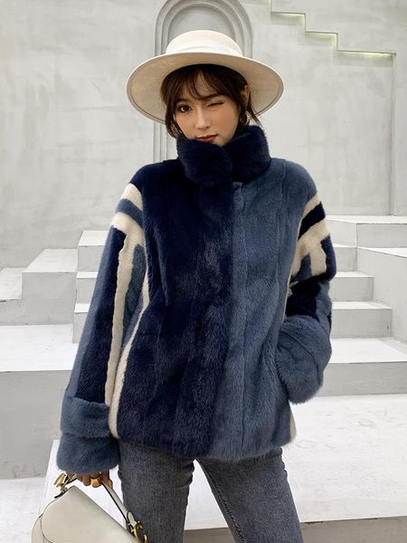 women's fur & faux fashion jacket korean coat parker woman natural mink casacos de inverno feminino zjt223, Black
women's fur & faux fashion jacket korean coat parker woman natural mink casacos de inverno feminino zjt223, Black