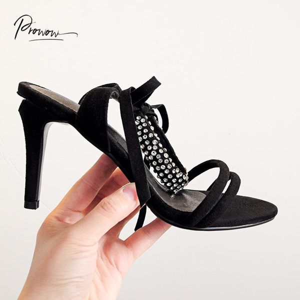 sandals prowow fashion black women summer open toe crystal beading lace up thin high heel party shoes woman
sandals prowow fashion black women summer open toe crystal beading lace up thin high heel party shoes woman
