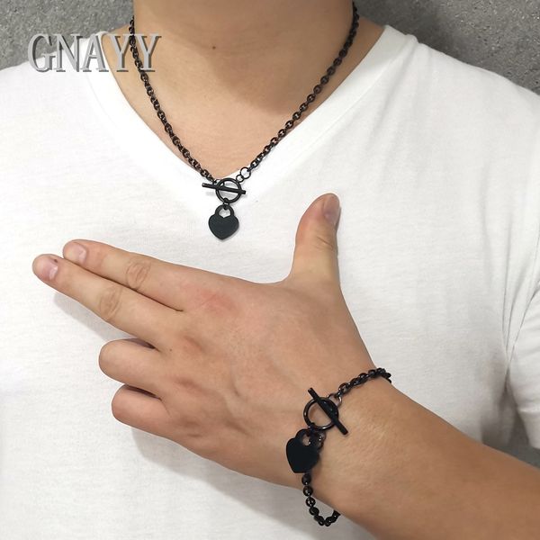 women mens jewelry set stainless steel black sweet heart pendant chain necklace + bracelet set 5mm 20 inch+8.26'', Silver
women mens jewelry set stainless steel black sweet heart pendant chain necklace + bracelet set 5mm 20 inch+8.26'', Silver
