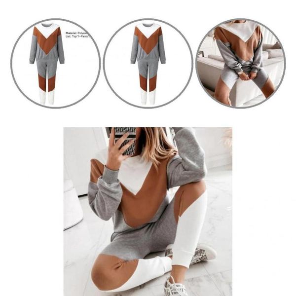 women's two piece pants streetwear 1 set sporty contrast color long sleeve sweatshirt sweatpants jogging suits for school, White
women's two piece pants streetwear 1 set sporty contrast color long sleeve sweatshirt sweatpants jogging suits for school, White