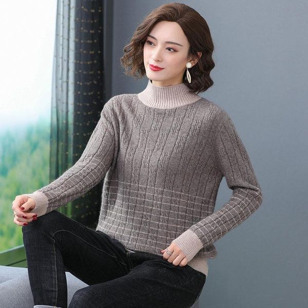 women's sweaters brown camel cozy wool pullover sweater women winter autumn mock neck soft cashmere textured knitting jersey striped kn, White;black
women's sweaters brown camel cozy wool pullover sweater women winter autumn mock neck soft cashmere textured knitting jersey striped kn, White;black