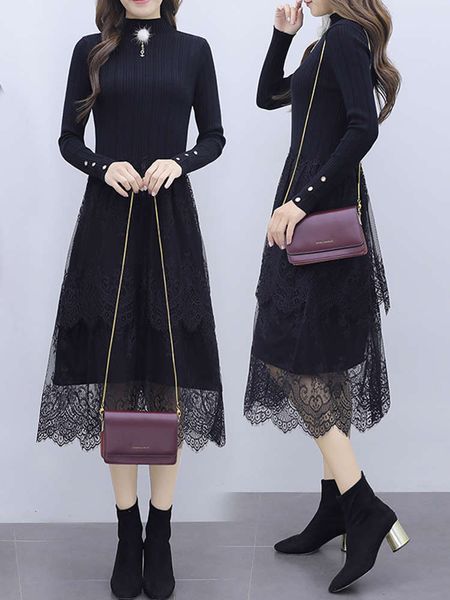 casual dresses dress women with overcoats wear small, medium long sweaters in autumn and winter, knitting lace one-piece d8s7, Black;gray
casual dresses dress women with overcoats wear small, medium long sweaters in autumn and winter, knitting lace one-piece d8s7, Black;gray