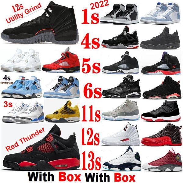 2022 utility grind black 12s basketball shoes fire red thunder 4s lightning hand crafted 1s raging bull 5 moonlight white cement with box br
2022 utility grind black 12s basketball shoes fire red thunder 4s lightning hand crafted 1s raging bull 5 moonlight white cement with box br