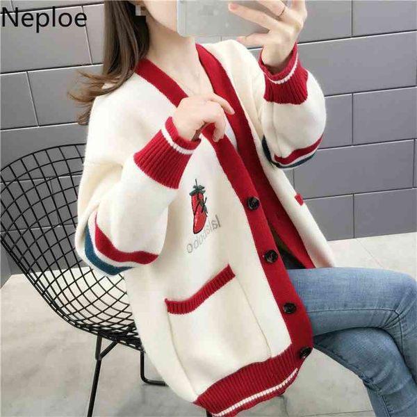 autumn winter women's knitted sweater v-neck long sleeve single-breasted cardigan fashion chic casual jacket women 210422, White;black
autumn winter women's knitted sweater v-neck long sleeve single-breasted cardigan fashion chic casual jacket women 210422, White;black