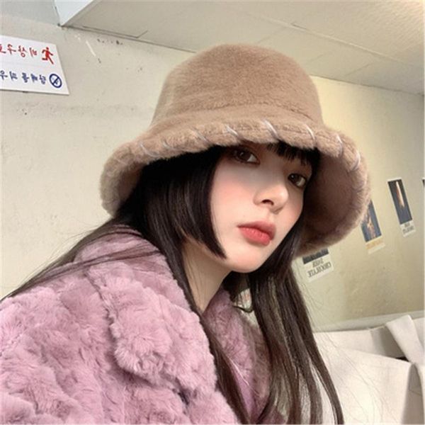 wide brim hats women winter warm bucket hat korean fashion thicken woman panama cap fedoras caps female bonnet 2021 year coisini, Blue;gray
wide brim hats women winter warm bucket hat korean fashion thicken woman panama cap fedoras caps female bonnet 2021 year coisini, Blue;gray