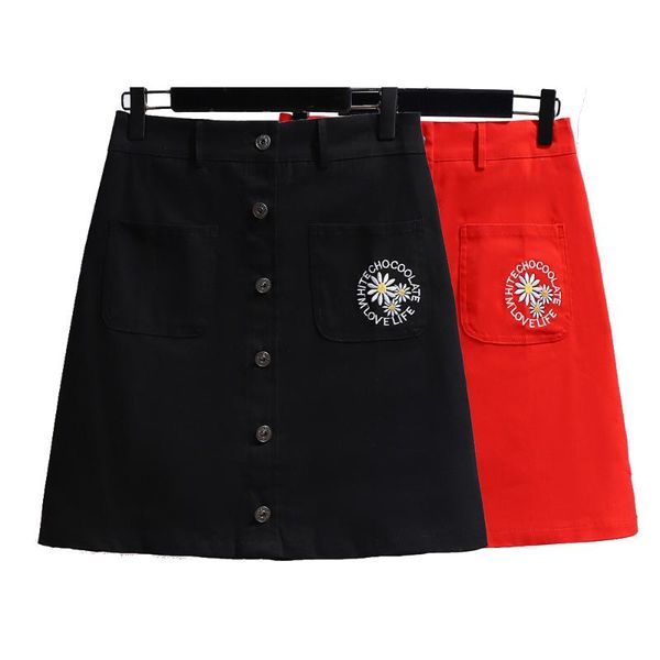 skirts cotton a-line skirt casual red black button embroidery elastic waist plus size for women spring autumn knee-length - 6xl
skirts cotton a-line skirt casual red black button embroidery elastic waist plus size for women spring autumn knee-length - 6xl