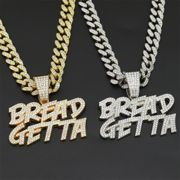 pendant necklaces men women hip hop breadgetta letters necklace with 13mm miami cuban chain iced out bling hiphop jewelry, Silver
pendant necklaces men women hip hop breadgetta letters necklace with 13mm miami cuban chain iced out bling hiphop jewelry, Silver