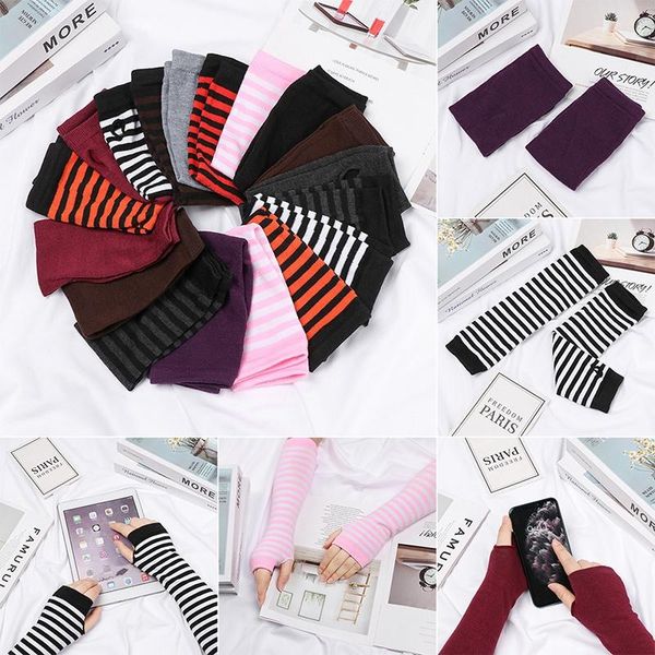 five fingers gloves fashion women autumn winter elbow warmer striped knitted long figerless mitten wrist support cuff accessories, Blue;gray
five fingers gloves fashion women autumn winter elbow warmer striped knitted long figerless mitten wrist support cuff accessories, Blue;gray