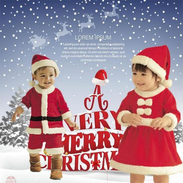two piece dress children christmas costumes festival stage performance boys girls santa claus cosplay party suit, White
two piece dress children christmas costumes festival stage performance boys girls santa claus cosplay party suit, White