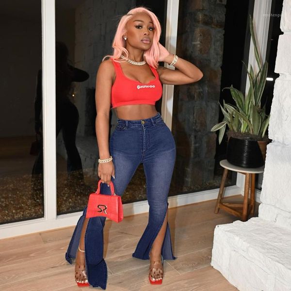 denim high-waisted pants, wide-leg flared jeans fashion trend,high-waisted slit, slim-fit denim, low-cut trousers, washed women's pants, Black;white
denim high-waisted pants, wide-leg flared jeans fashion trend,high-waisted slit, slim-fit denim, low-cut trousers, washed women's pants, Black;white
