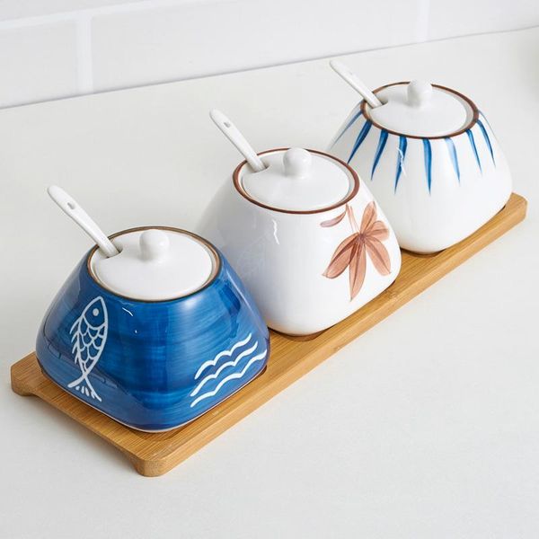 storage bottles & jars japanese ceramic seasoning jar salt sugar box household single kitchen container three-piece suit
storage bottles & jars japanese ceramic seasoning jar salt sugar box household single kitchen container three-piece suit