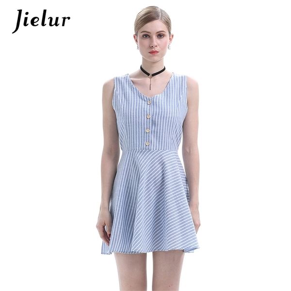 europe summer v-neck sleeveless women's dress striped buttons brief cute mujer vestidos slim simple dresses s-xl 210426, Black;gray
europe summer v-neck sleeveless women's dress striped buttons brief cute mujer vestidos slim simple dresses s-xl 210426, Black;gray