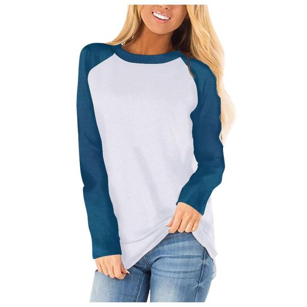 women's blouses & shirts women casual round neck color matching long sleeve shirt blouse, White
women's blouses & shirts women casual round neck color matching long sleeve shirt blouse, White