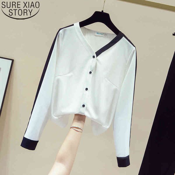 women v-neck loose shirt office lady spring autumn chiffon shirts and blouse korean fashion clothing solid blusas 11155 210417, White
women v-neck loose shirt office lady spring autumn chiffon shirts and blouse korean fashion clothing solid blusas 11155 210417, White