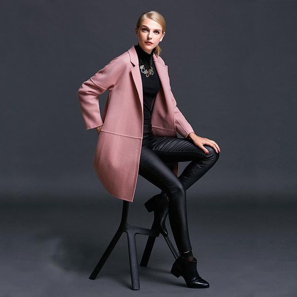 women's wool & blends winter coats pink double-sided cashmere outwear 2021 autumn plus size ladies fashion overcoats long ship, Black
women's wool & blends winter coats pink double-sided cashmere outwear 2021 autumn plus size ladies fashion overcoats long ship, Black