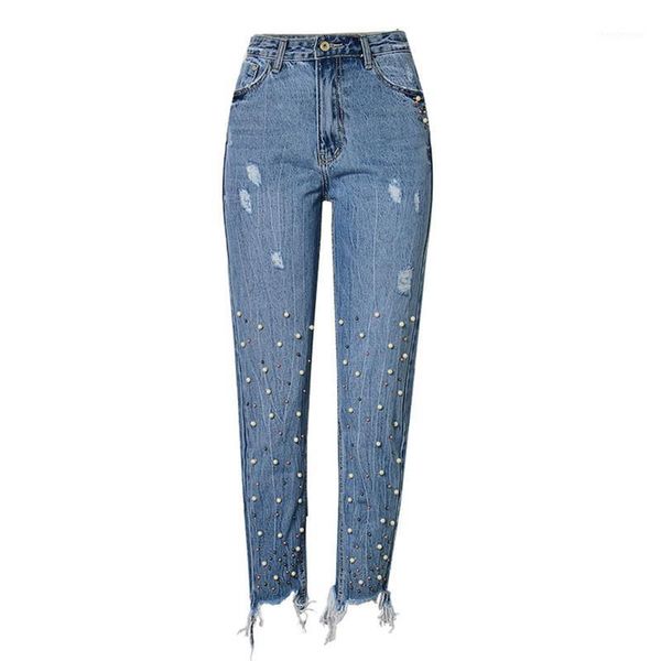 women's jeans 2021 autumn mom woman high waist denim pantalon femme for women female pearl pants trousers plus size, Blue
women's jeans 2021 autumn mom woman high waist denim pantalon femme for women female pearl pants trousers plus size, Blue