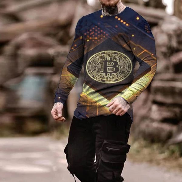 bitcoin pattern mens 3d print t-shirt visual impact party streetwear round neck long sleeves designer plus size print daily, White;black
bitcoin pattern mens 3d print t-shirt visual impact party streetwear round neck long sleeves designer plus size print daily, White;black