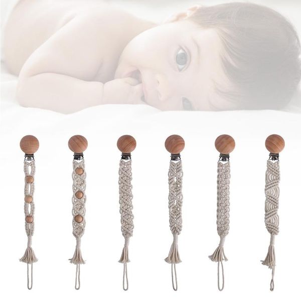 pacifiers# crochet pacifier clip chain woven cotton rope bpa-diy dummy nipple holder soother baby teething chewable toys