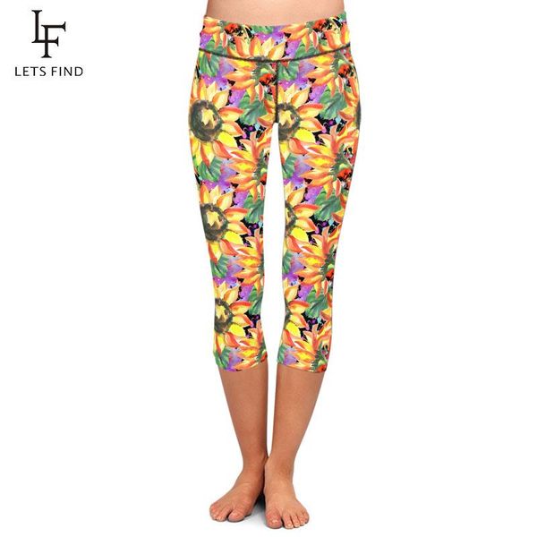 women's leggings letsfind 2021 3d watercolor sunflower digital print capri women high waist plus size elastic silm, Black
women's leggings letsfind 2021 3d watercolor sunflower digital print capri women high waist plus size elastic silm, Black