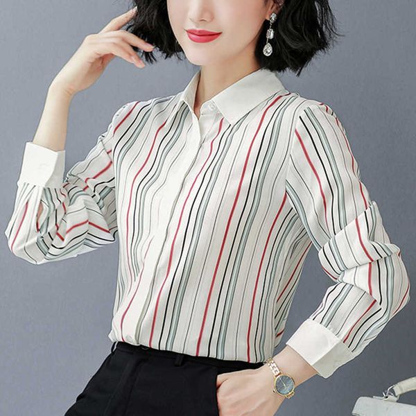 fashion woman striped shirt profession female plus size long-sleeved blouse women square collar womens and blouses 210604, White
fashion woman striped shirt profession female plus size long-sleeved blouse women square collar womens and blouses 210604, White