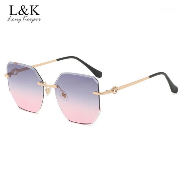 rimless square oversize sunglasses women vintage designer cutting lens gradient sun glasses for female, White;black
rimless square oversize sunglasses women vintage designer cutting lens gradient sun glasses for female, White;black