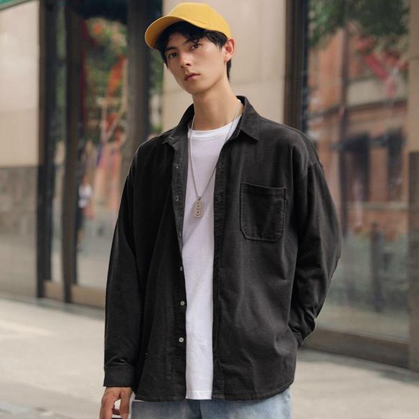 men's casual shirts mens solid corduroy men smart shirt slim fit streetwear long sleeve cute style oversize, White;black
men's casual shirts mens solid corduroy men smart shirt slim fit streetwear long sleeve cute style oversize, White;black